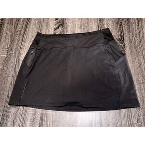 Athleta Action Skort in Dobby Black Athletic Skirt Built In Shorts Activewear M